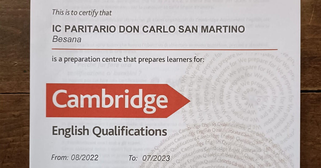 Più vicini al mondo, con i corsi di preparazione agli esami di certificazione Cambridge